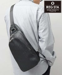 REGiSTA/REGiSTA レジスタ フェイクレザー ボディバッグ ワンショルダーバッグ 大きめ 縦型 大人 イントレチャート スムース サフィアーノ/501390993