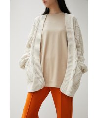 AZUL by moussy/CHENILLE CABLE KNIT CARDIGAN/505061068