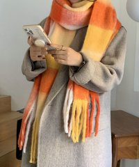 shopnikoniko/ショップニコニコ ShopNikoNiko チェック柄 ボリュームマフラー 【即納】 マフラー ストール 大判ストール ロングマフラー ボリューム ミックスチェ/505061622