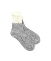 YUQRI/ユクリ YUQRI ユクリ 靴下 YUQRI comfy pile double rib 2 panel ソックス ショートクルー ロークルー バイカラー 綿 /505062011