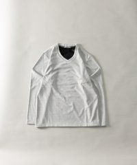 Nylaus/裏ベロア Vネック ロングTシャツ/505062057