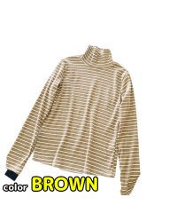 MOWMOW FASHION/レディース 長袖 Tシャツ ロンT トレーナー トップス 秋冬 カジュアル ボーダー 薄手ニット クルーネック ラインドネック おしゃれ かわいい/505063310