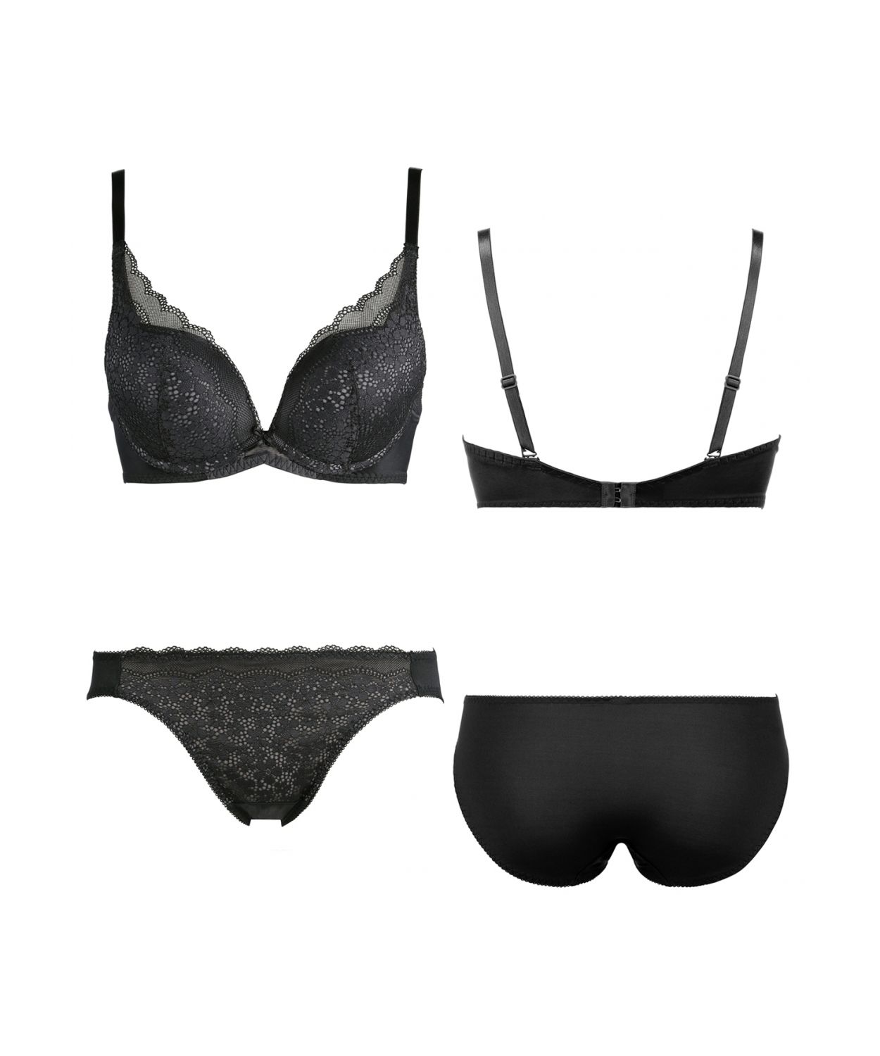 アモスタイルB65☆夢みるブラ Deep V ２点セット  トリンプ セール 20%OFF】夢みるブラDeep V ブラ＆ショーツセット