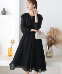 PourVous/プールヴー PourVous 袖あり&ロングパーティードレスビックカラーセレモニー結婚式フォーマル ワンピース 20代 30代 40代/505064716