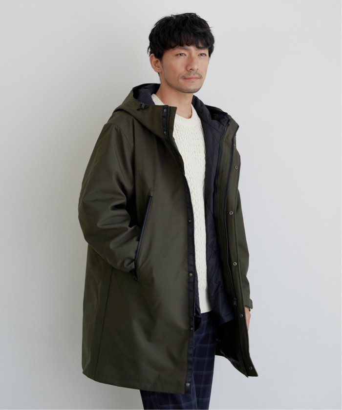 撥水/保温】機能中綿 3WAYロングコート(504782216) | イッカ 撥水/保温】機能中綿 3WAYロングコート(504782216) | イッカ