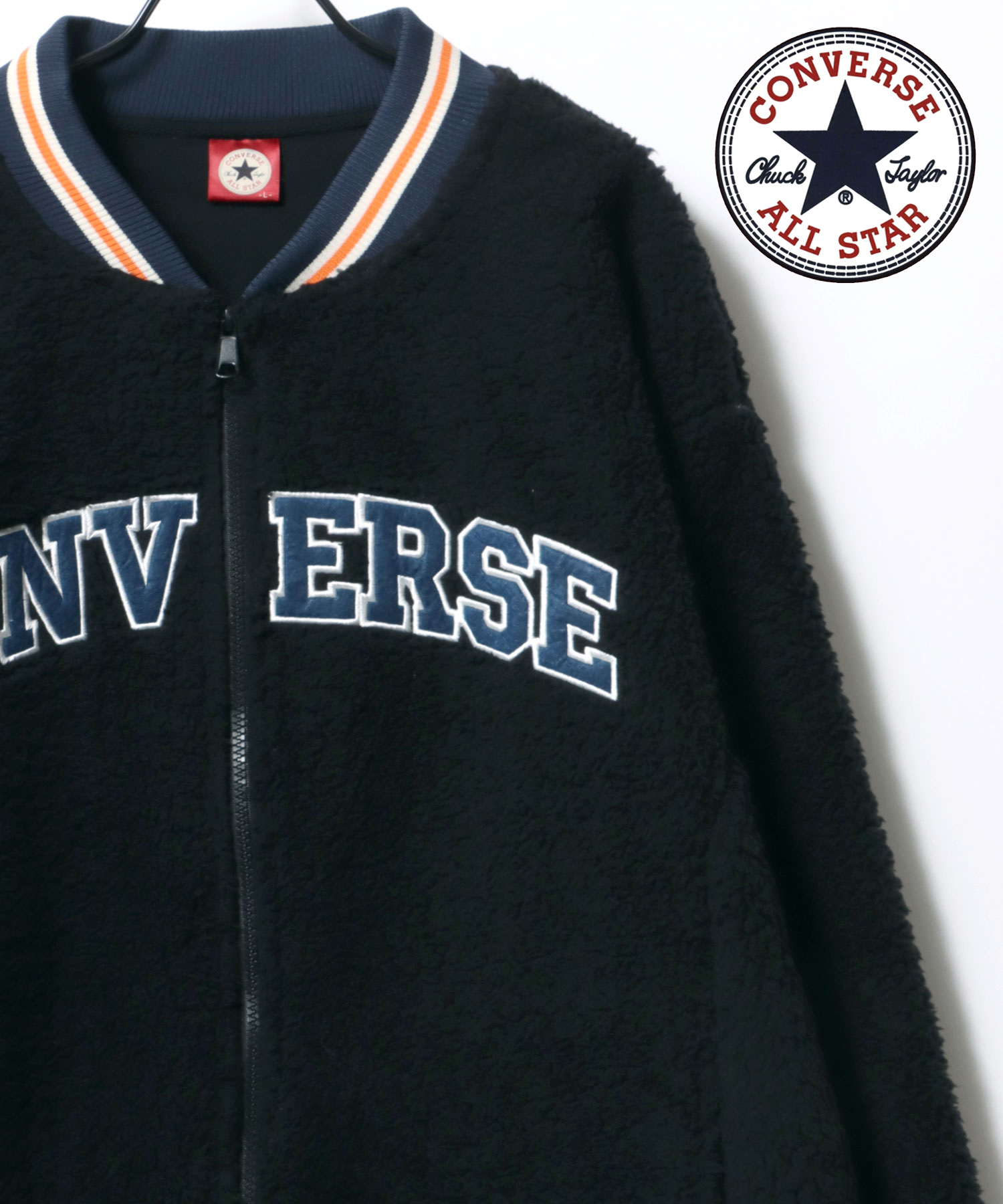 Premium Line グッドデザイン!CONVERSEでかロゴ裏フリース