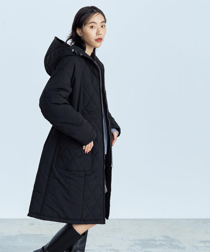 クーポン】【セール 20%OFF】キルティングフードZIPコート クーポン】【セール 20%OFF】キルティングフードZIPコート