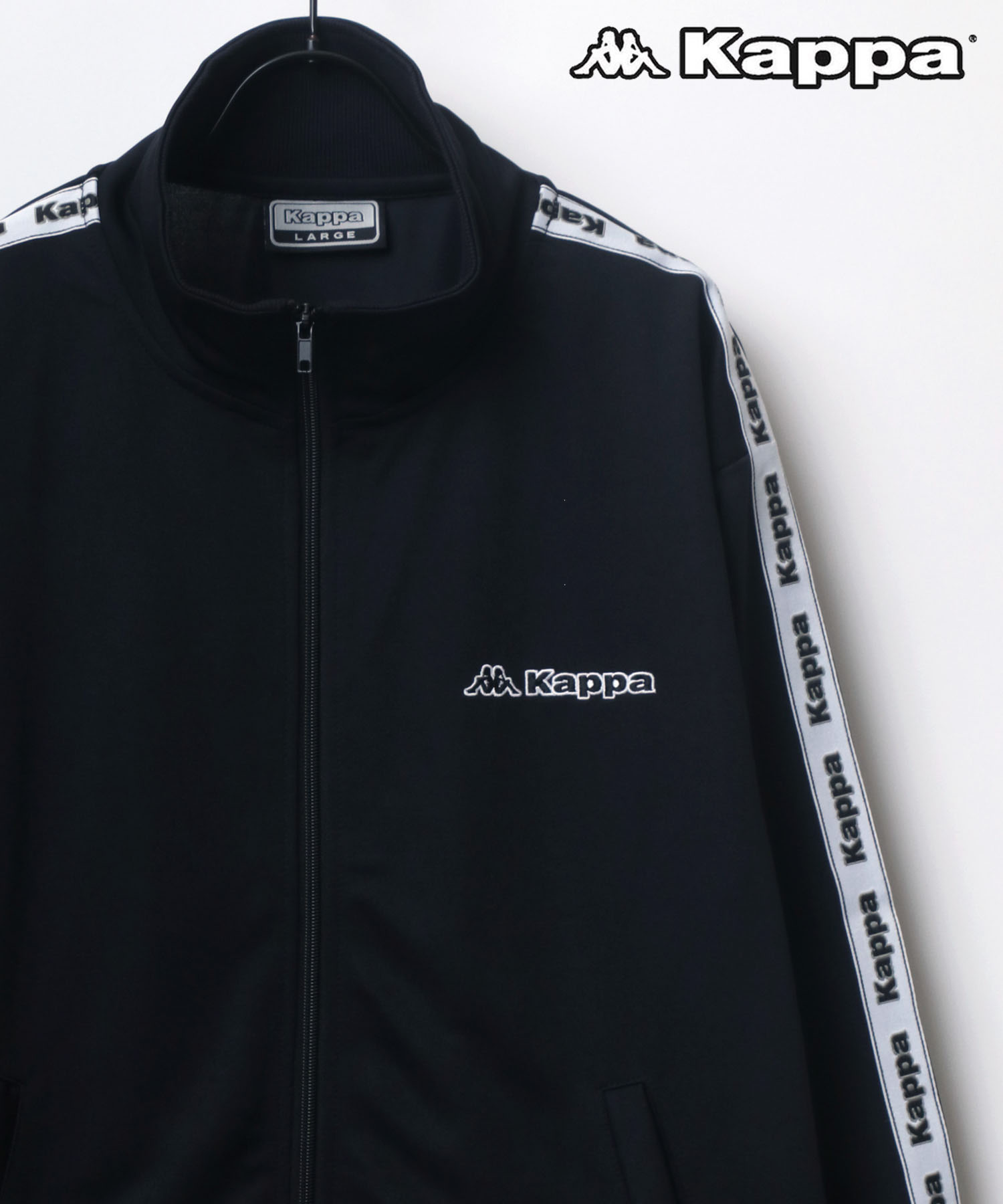 90s　カッパ　kappa トラックジャケット　袖ロゴ　オーバーサイズ ラザル Lazar 【Lazar】Kappa/カッパ オーバーサイズ 袖ライン