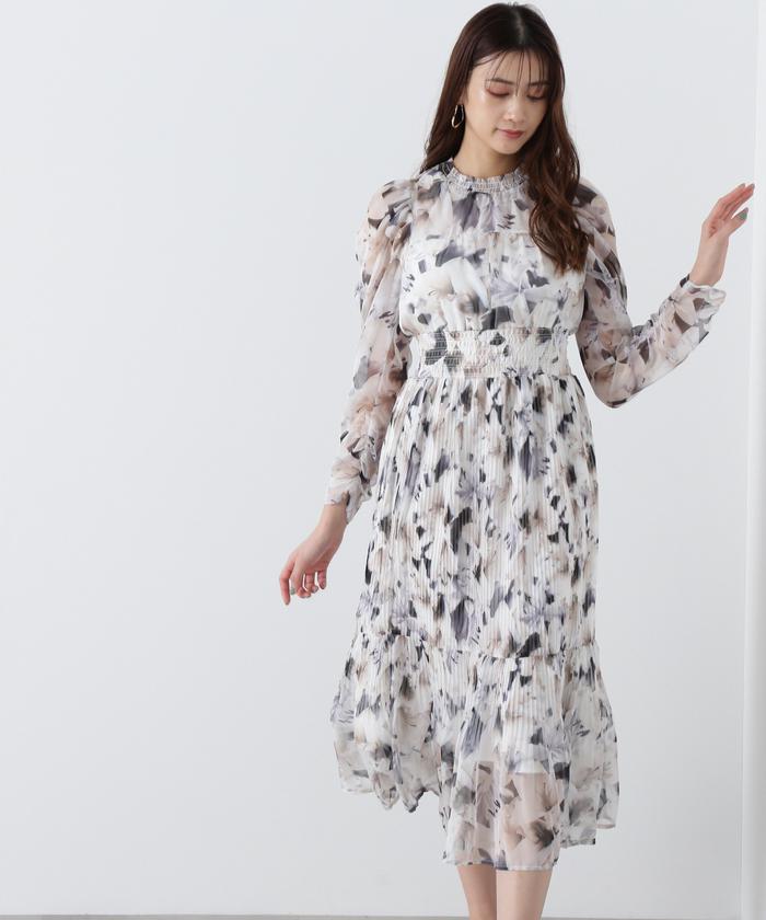 セール(SALE)開催中！ファッション通販 デジタルフラワープリントワンピース(505066754) | ジル バイ カットソー(半袖+袖なし)
