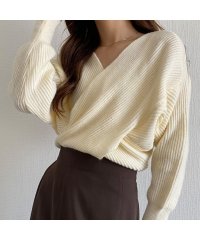 callautia/カラウティア callautia callautia クロスニットトップス/505068280