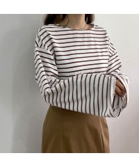 Louere/ルエレ Louere Louere 長袖ボーダートップス/505068326