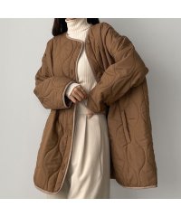 Louere/ルエレ Louere Louere 配色パイピングキルティングコート/505068361