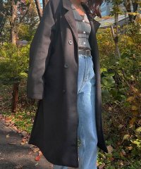 Lamoa/Lamoa/オーバーサイズ ロング チェスターコート/505071737