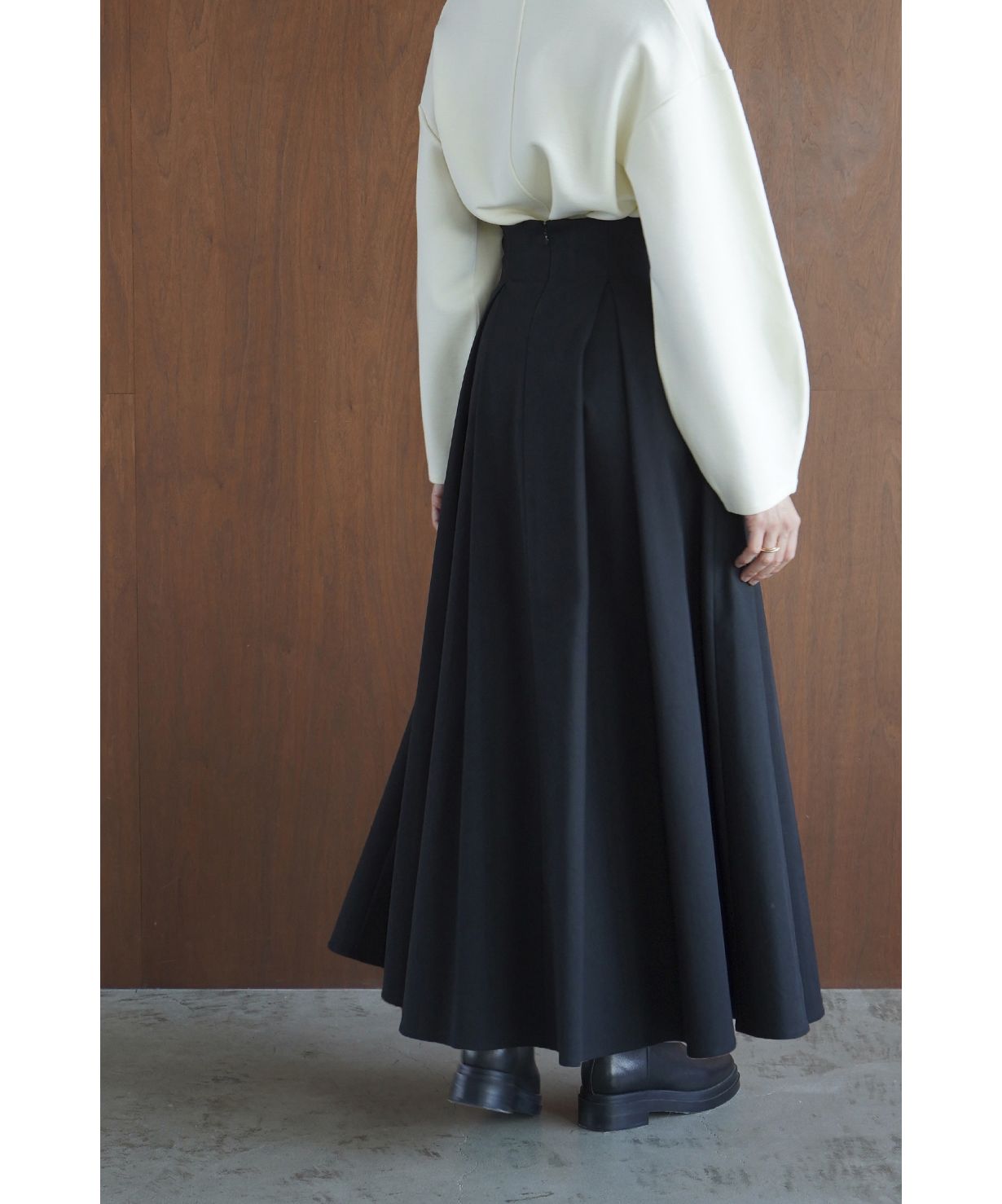 季節感春夏秋冬clane volume maxi skirt