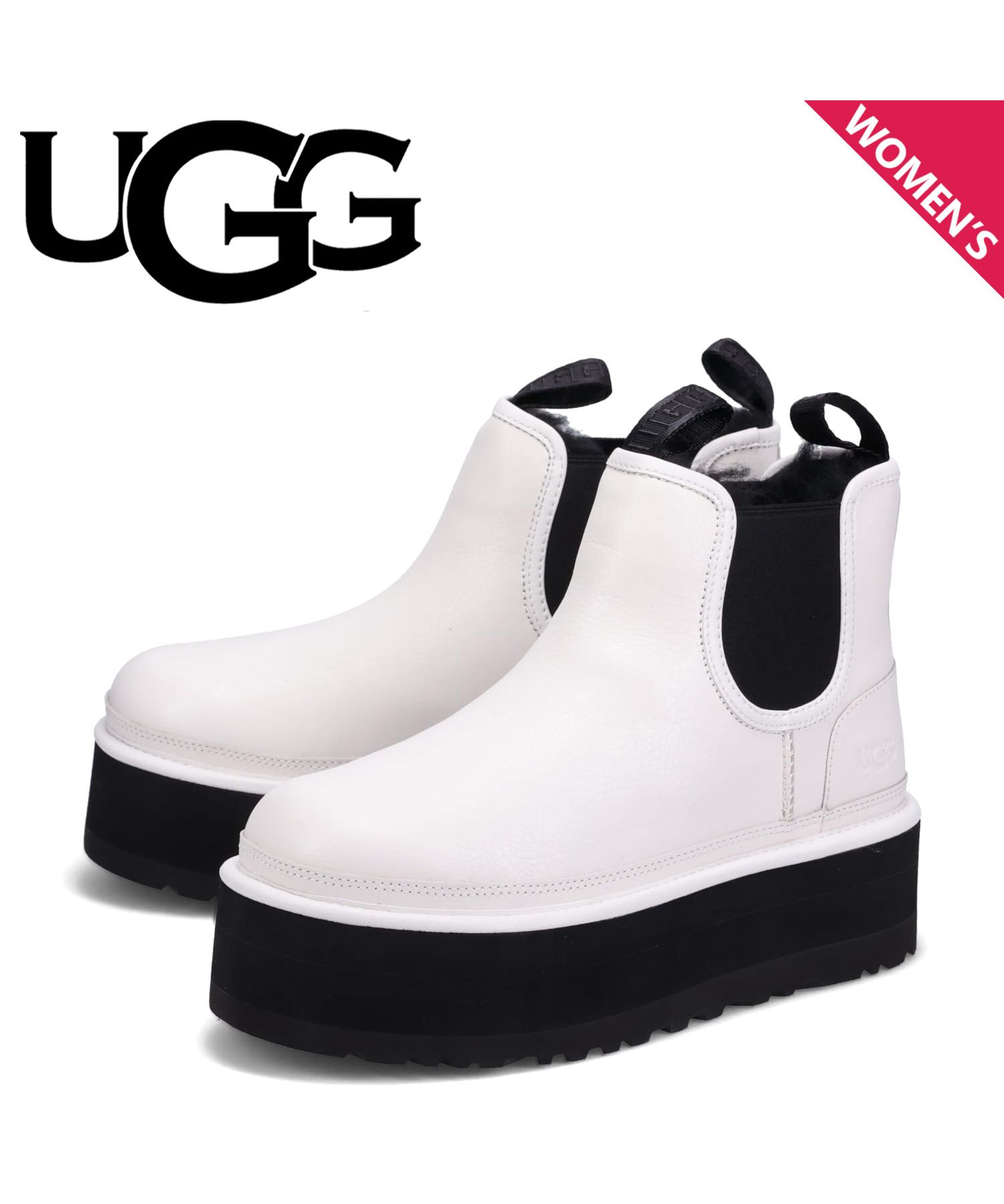 UGG アグ ニューメル プラットフォーム チェルシー ブーツ レディース厚底