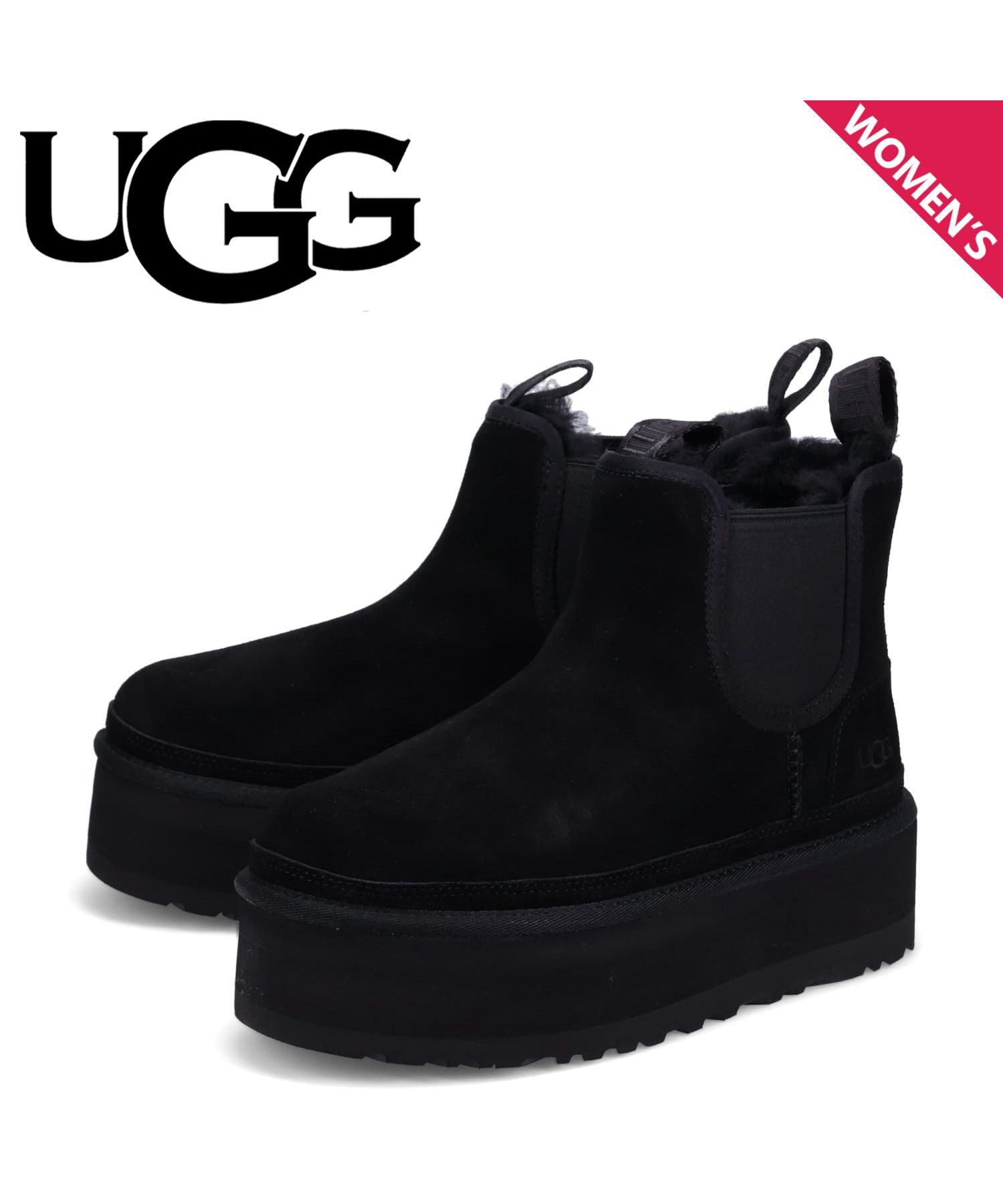 【再値下げ】UGGアグ　ニューメル プラットフォーム チェルシー　厚底ブーツ