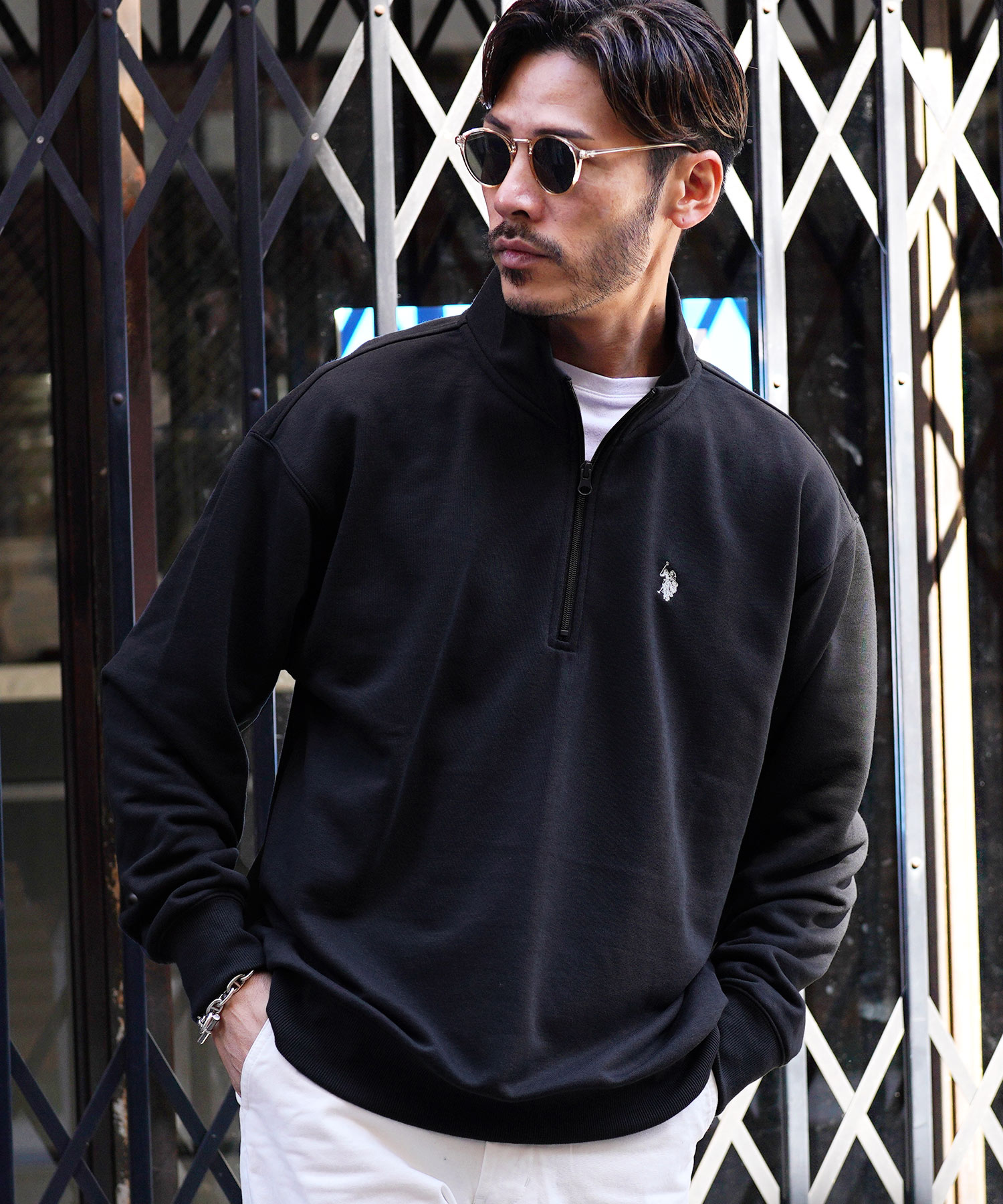 ジギーズショップ JIGGYS SHOP US.POLO ASSN. 別注ハーフジップ
