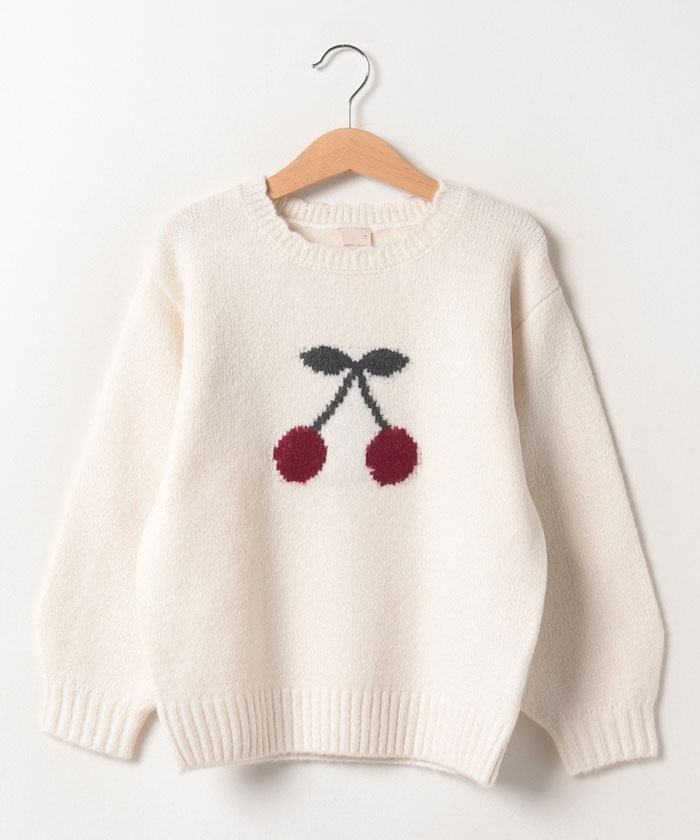 ボンポワン 2a チェリー ニット 淡いピンク ボンポワン 2a チェリー ニット 淡いピンク