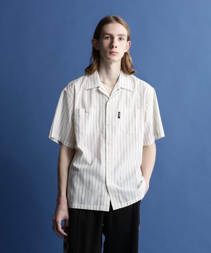セール】STRIPE S/S WORK SHIRT/ストライプワークシャツ