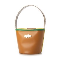 tsumori chisato CARRY/カラーコンビエコレザー ハンドバッグ　バケツバッグ ショルダーバッグ/505073758