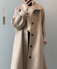 ARGO TOKYO/Long Soutien Collar Coat 21079 ステンカラーコート　ガウンコート　ロングコート　ウールライクロングコート/505081795