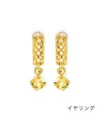 cream dot/透かし模様×小粒ビジューのスタッドピアス/イヤリング/505082687