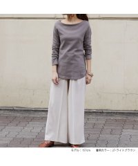 No one knows/ノーワンノーズ No one knows コットンTシャツ 日本製 きゃしゃ シームレス 透けにくい ロンT レディース 長袖 長T 綿100％ コットン 裾 /505083976