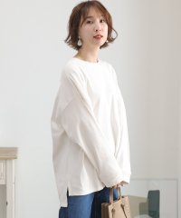 PourVous/プールヴー PourVous やわらかヘビーコットンクルーネックロングTシャツ/505085008