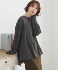 PourVous/プールヴー PourVous やわらかヘビーコットンクルーネックロングTシャツ/505085008