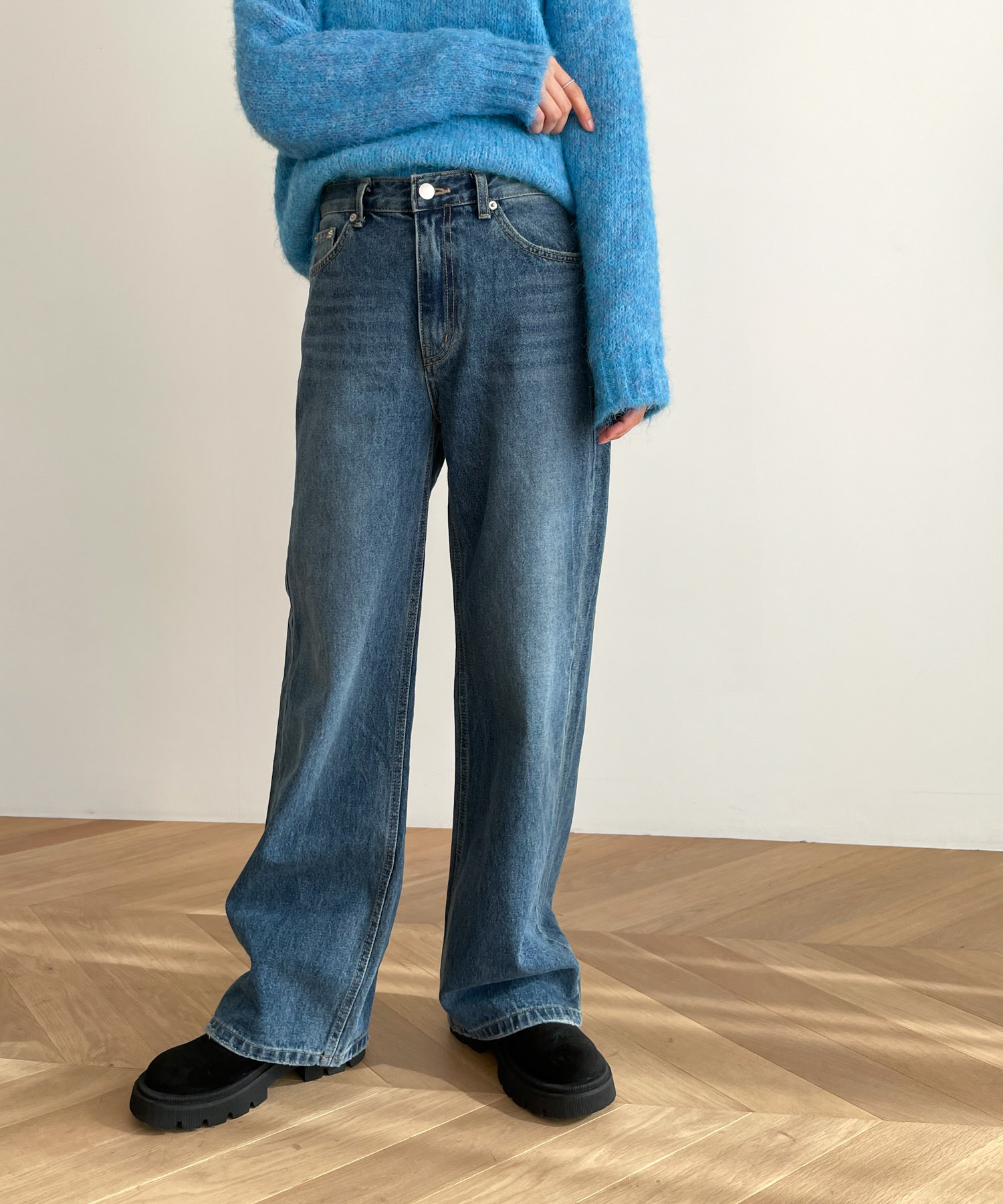 キャナルジーン　エルマールワイドデニム完売色 キャナルジーン CANAL JEAN El mar(エルマール)ワイドストレート