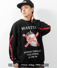 1111clothing/オーバーサイズ ストリート トレーナー メンズ クルーネック スウェット レディース ビッグシルエット トップス 長袖 綿100% ビッグトレーナー/505085495