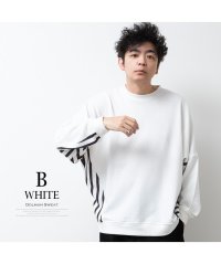  GENELESS/ジェネレス GENELESS トレーナー メンズ ドルマン 切替 スウェット チェック ストライプ スエット オーバーサイズ ゆったり/505085579