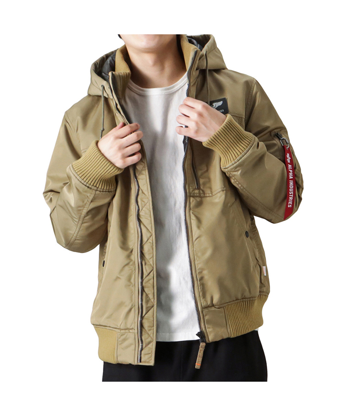 フーデッドリブジャケット ALPHA INDUSTRIES