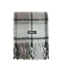 MILK FED/ミルクフェド マフラー MILKFED. BAR LOGO SHAGGY PLAID STOLE ストール シャギー 大判 フリンジ 103223054007/505088820