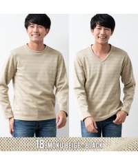  GENELESS/tシャツ メンズ 長袖 裏ボア 暖かい 裏起毛 冬 長袖tシャツ 防寒 インナー Uネック Vネック/504751020