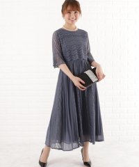 Lace Ladies/レースプリーツ切替ワンピースドレス/505090921