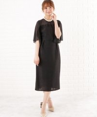 Lace Ladies/シフォン袖Ｉラインレースワンピースドレス/505090922