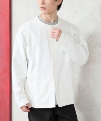 TopIsm/トップイズム TopIsm カーディガン メンズ Vネックとクルーネックの2タイプ ガータージャガード織 無地 長袖 男女兼用 ユニセックス/505091316