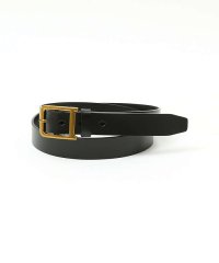 ABAHOUSE/OILED LEATHER BLACK NARROW BELT/505091320