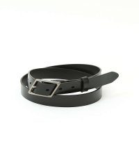 ABAHOUSE/OILED LEATHER BLACK NARROW BELT/505091320