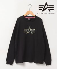 marukawa shonan/【ALPHA/アルファ】Aマーク ミリタリー プリント クルーネック Tシャツ 長袖 ロンT メンズ カジュアル/504985099