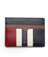 TOMMY HILFIGER/【WEB限定】モダンリアルレザーストライプカードホルダー/505085733