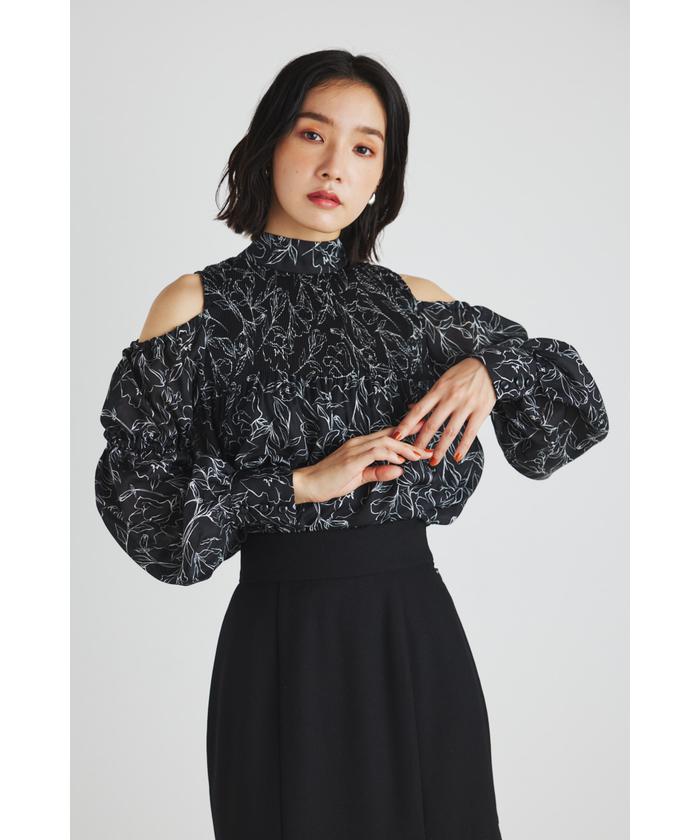 セール 40%OFF】オープンショルダープリーツTOP(505095428 セール 40%OFF】オープンショルダープリーツTOP(505095428