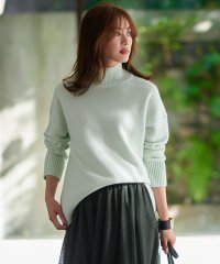 NIJYUSANKU（LARGE SIZE）/【好評につき新色追加/CLASSY.1月号掲載】ウールカシミヤブレンド スタンドネック ニット/505025303