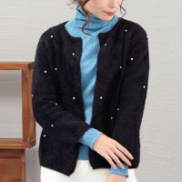 Sawa a la mode/サワアラモード Sawa a la mode レディース アウター カーディガン 白 ホワイト 黒 ブラック 冬/505095685