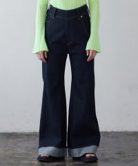 LANVIN en Bleu/ロールアップフレアデニムパンツ/505034236