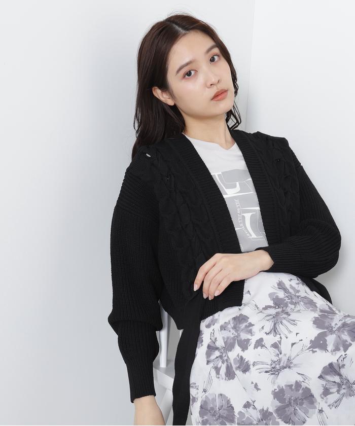 HAND ROOM WOMEN'S ブリティッシュローゲージカーディガン 茶色