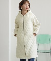 PourVous/プールヴー PourVous キルティング使いフーテッドコート/505091647