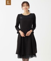TO BE CHIC(L SIZE)/【L】レースコンビダブルクロス ワンピース/505092439