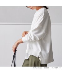 No one knows/ノーワンノーズ No one knows USAコットン 脇スリット入り 裏毛 ワイド プルオーバー スウェット レディース きれいめ 大人 カジュアル 長袖 /505094942